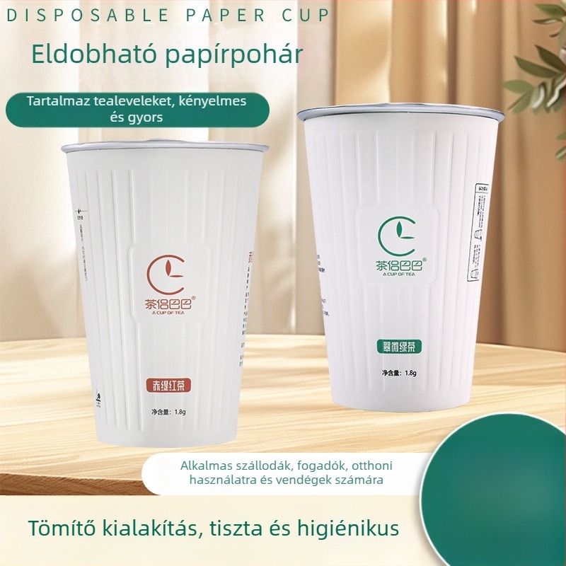 Egyszer használatos laminált papírpohár teáscsészével vendégek számára, szállodáknak és kluboknak (201–300 ml)