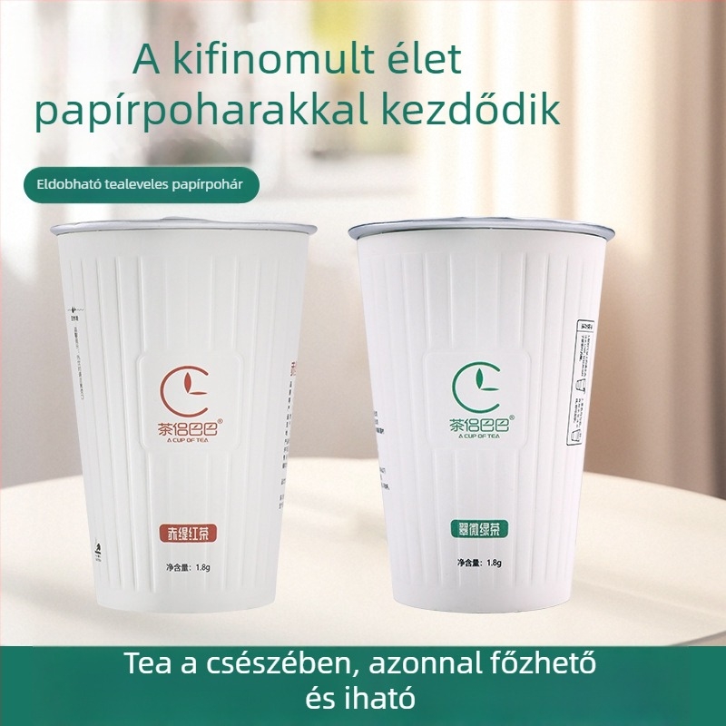 Egyszer használatos laminált papírpohár teáscsészével vendégek számára, szállodáknak és kluboknak (201–300 ml)