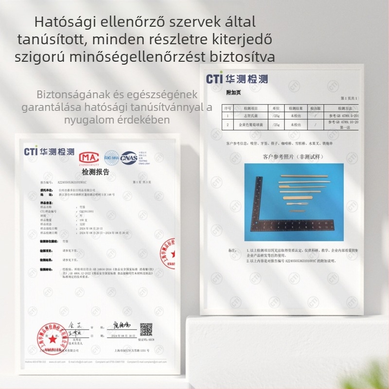 Egyszer használatos bambusz jégkrémpálcika – DIY gyerekeknek, kézműves eszköz, 113 mm hosszú, 3 mm vastag