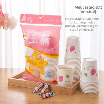 Forró italú egyszer használatos vastagított papír pohár, 201–300 ml, 50 db