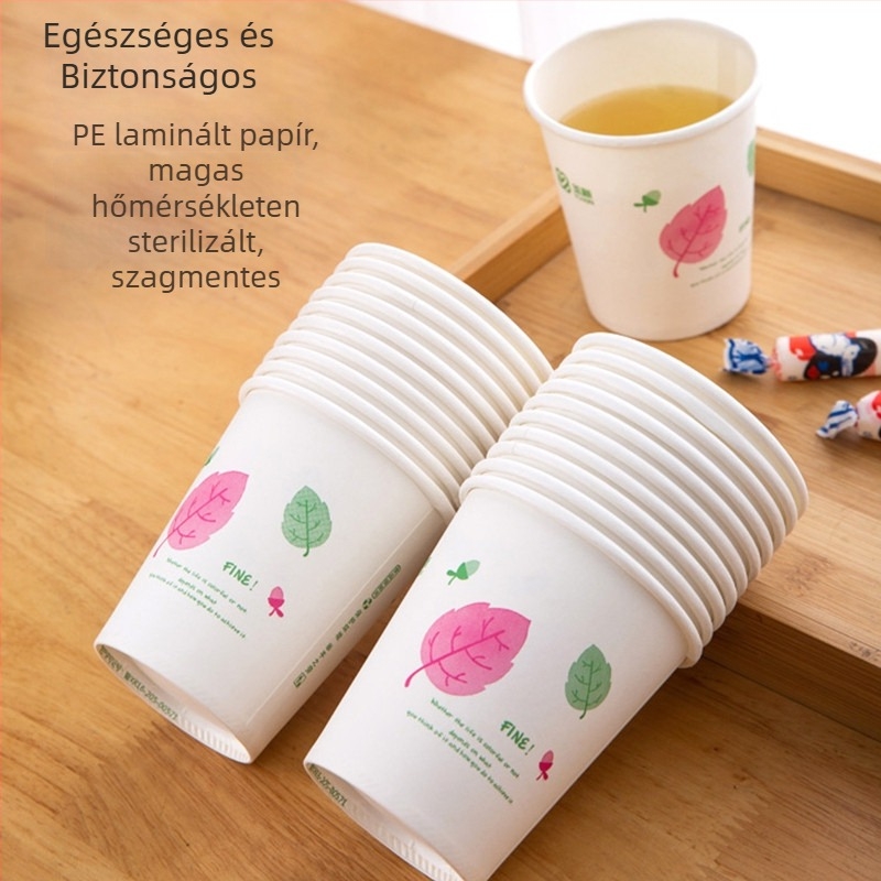 Forró italú egyszer használatos vastagított papír pohár, 201–300 ml, 50 db