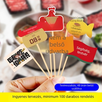 Személyre szabott fogpiszkáló zászlók ételekhez, hamburgerekhez, tortákhoz és desszertekhez