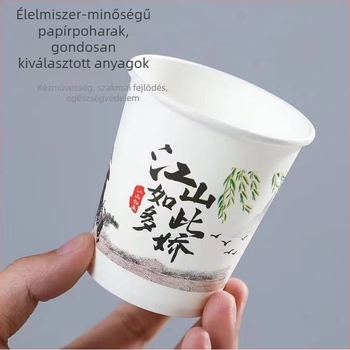 Vastagított egyszer használatos papír pohár, tartós, otthoni és irodai használatra, kávé- és teaceremóniákhoz