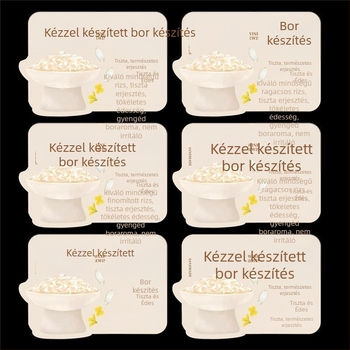 Kézzel készített osmanthuszos fermentált rizsbor címkék, 85×60 mm, 50 db