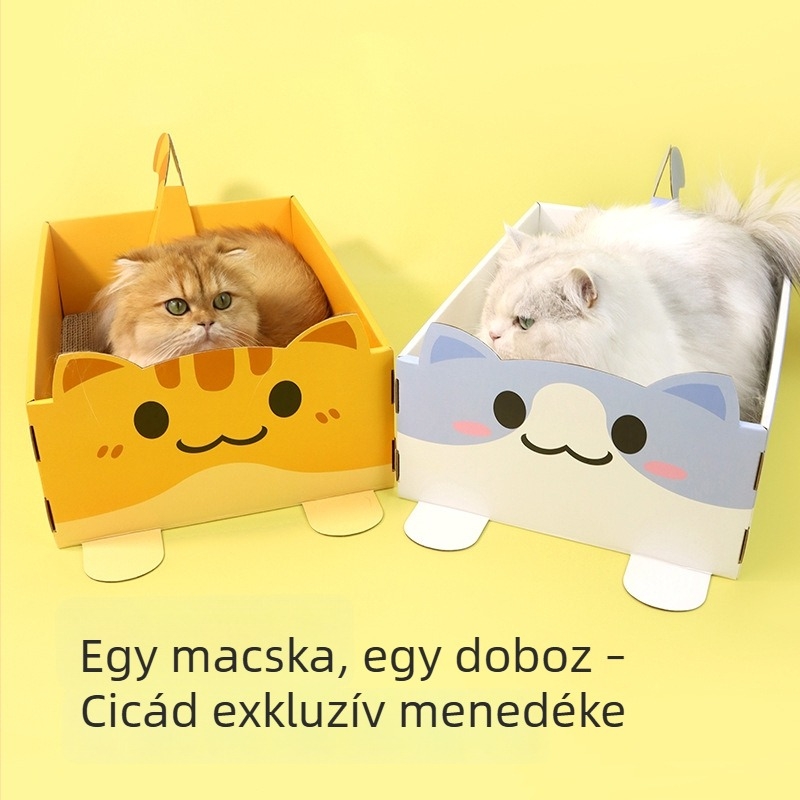 Macska karmoló doboz és fészek — tartós, mindent egyben macska háló- és játékhely