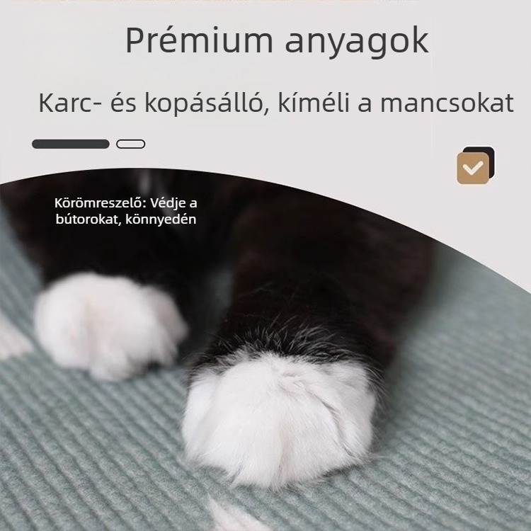 Függőleges macska karmoló tábla, méretre vágható, kopásálló és szennyeződésálló, falvédő matrica a karmolások ellen, macska mászópad