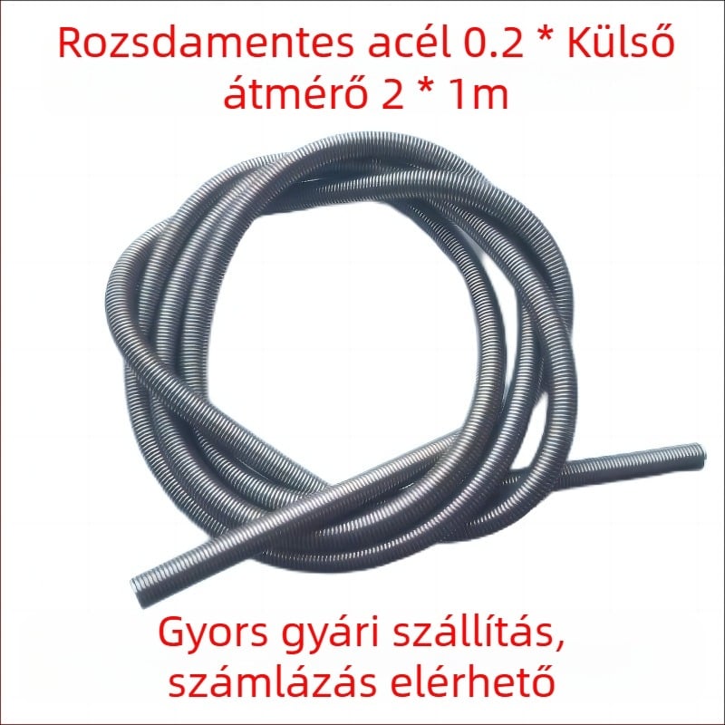 304 rozsdamentes acél feszítőrugó, 0,4, kis készülékek, játékok és autóipari alkalmazásokhoz