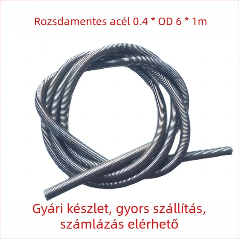 304 rozsdamentes acél feszítőrugó, 0,4, kis készülékek, játékok és autóipari alkalmazásokhoz