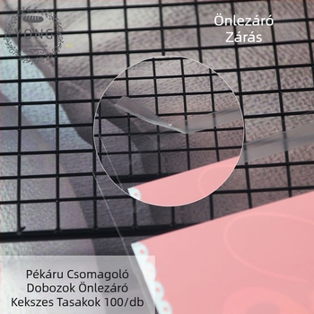 Süteményes csomagoló zacskók cukorkák, sütemények és kézzel készített szappanok számára, öntapadós, 100 db, 10×13 cm (+3)