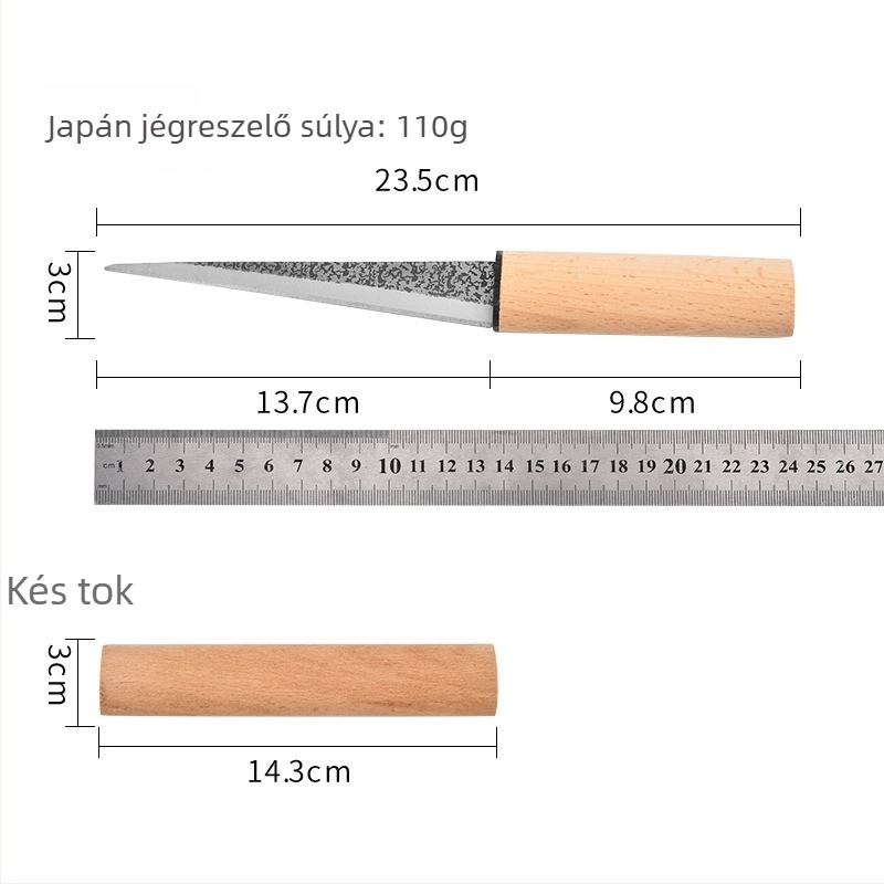 Bükkfa nyelű jégvágó kés