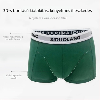 Férfi fésült pamut boxeralsó, négy évszakos, lélegző