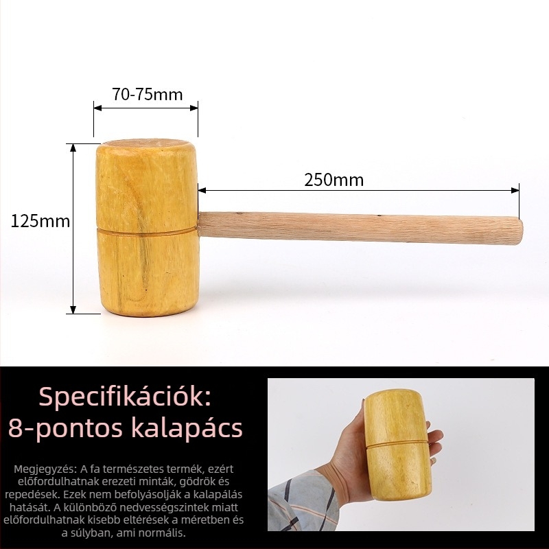 Faipari kalapács, kis fa kalapács, tömörfa kalapács, kézzel készített