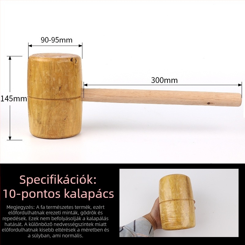 Faipari kalapács, kis fa kalapács, tömörfa kalapács, kézzel készített