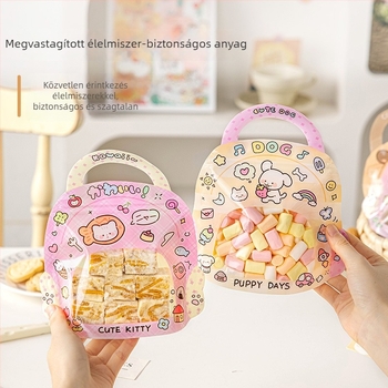 Card Head keksz cipzáros zacskó, Snowflake pastry élelmiszerbiztonsági csomagolás, átlátszó önzáró zacskó cukorkákhoz