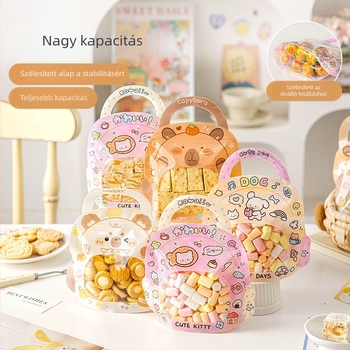 Card Head keksz cipzáros zacskó, Snowflake pastry élelmiszerbiztonsági csomagolás, átlátszó önzáró zacskó cukorkákhoz
