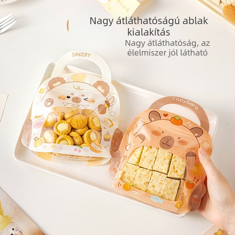 Card Head keksz cipzáros zacskó, Snowflake pastry élelmiszerbiztonsági csomagolás, átlátszó önzáró zacskó cukorkákhoz