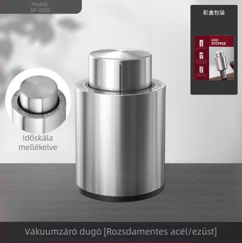 304 rozsdamentes acélból készült vákuumos bordugó, otthoni használatra – megőrzi a vörös bort