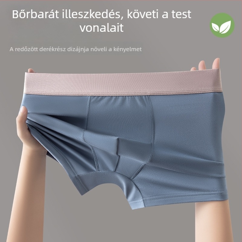 Férfiak nagy méretű pamut boxeralsónemű, antibakteriális, lélegző, kényelmes, színblokkolt dizájn