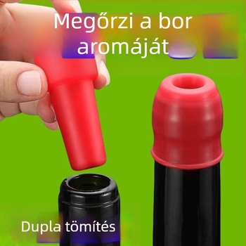 Univerzális szilikon dugó borosüveghez dupla tömítéssel