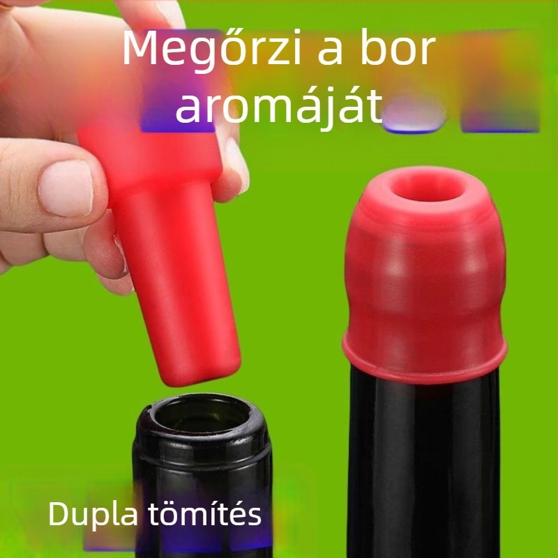Univerzális szilikon dugó borosüveghez dupla tömítéssel