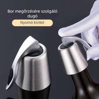 Rozsdamentes acélból készült borosüveg dugó expanziós tömítéssel