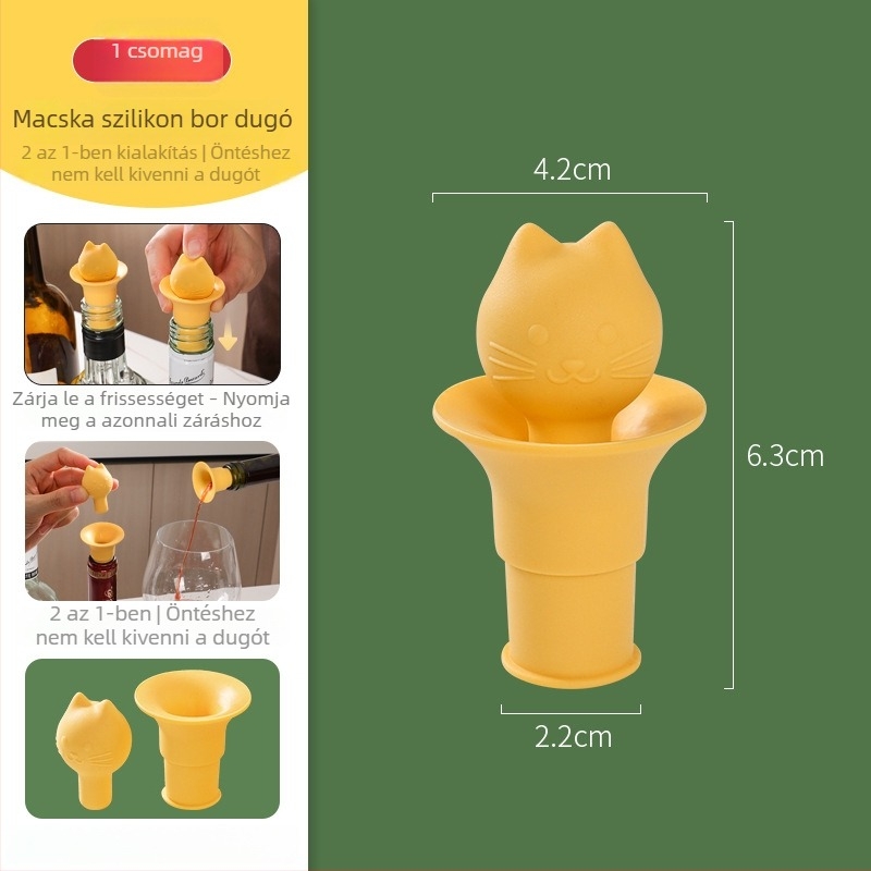 Elephant Brand szilikon vörösbor dugó – univerzális