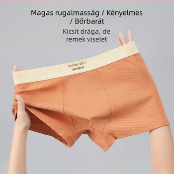 Férfi pamut boxeralsó, 5A antibakteriális, szabad esésű, lélegző, kényelmes, plusz méret