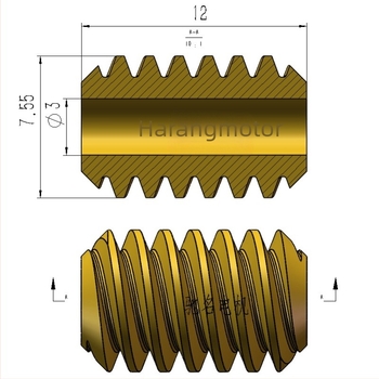 5840-31ZY csavarorsós motor hajtóművel, 0.5M modul, 555 motor