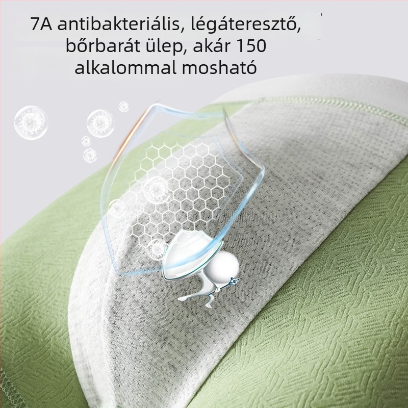 Férfi pamut boxeralsó grafén antibakteriális, plusz méret, lélegző, középmagas derekú