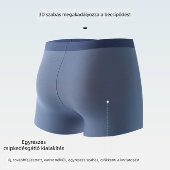 Plusz méretű férfi Ice Silk boxer briefs, 7A antibakteriális lágyéki rész, űrkapszula dizájn