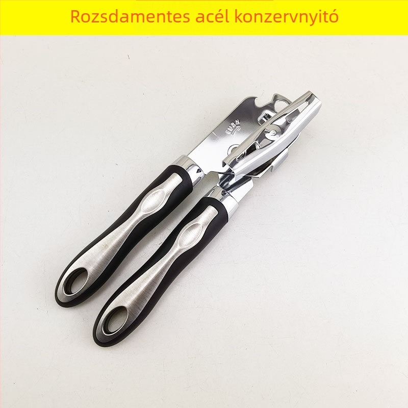 Rozsdamentes acélból készült multifunkcionális konzervnyitó és kézi palacknyitó – konyhai eszköz