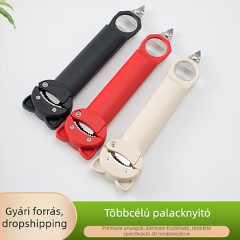 Többfunkciós, kiemelkedően kihúzható üvegnyitó, elegáns dizájn, sörnyitó és kupak eltávolító funkcióval
