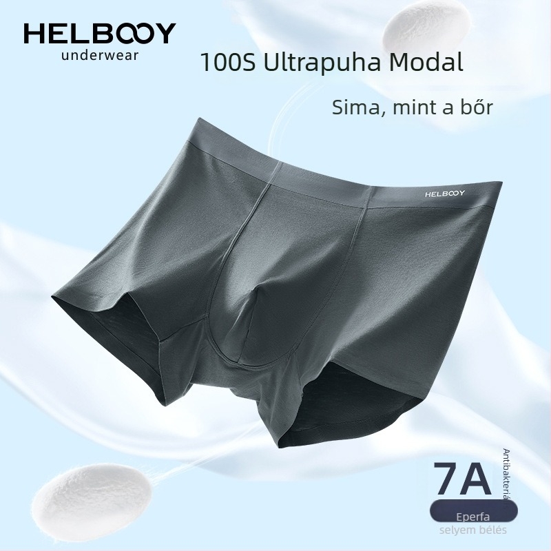Férfiak számára varrás nélküli modal boxeralsó, antibakteriális, bőrbarát, 7A, nagy méret