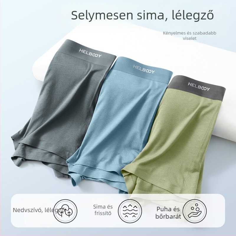 Férfiak számára varrás nélküli modal boxeralsó, antibakteriális, bőrbarát, 7A, nagy méret