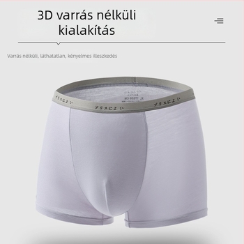 Férfi boxer brief Modal anyagból – plusz méret, egyszínű, lélegző, középmagas derekú