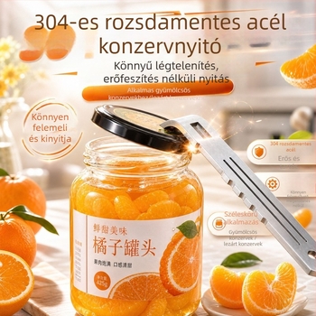 AMOER automata, multifunkciós konzerv- és üvegnyitó, kompakt ABS-kialakítású, hordozható, ideális italokhoz, gyümölcsökhöz és húsokhoz