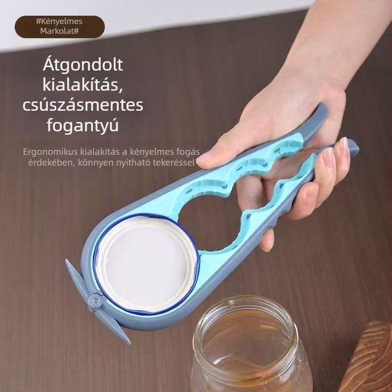 Többfunkciós négy az egyben konzerv- és üvegnyitó – otthoni konyha, kreatív kupaknyitó, csúszásmentes fogantyú
