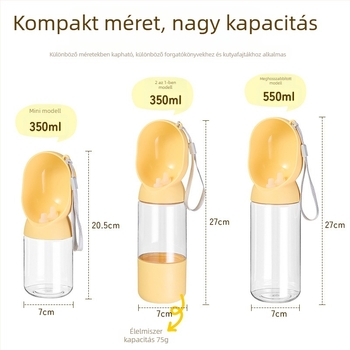 Kutyák számára utazó vízpalack, hordozható ivó pohár
