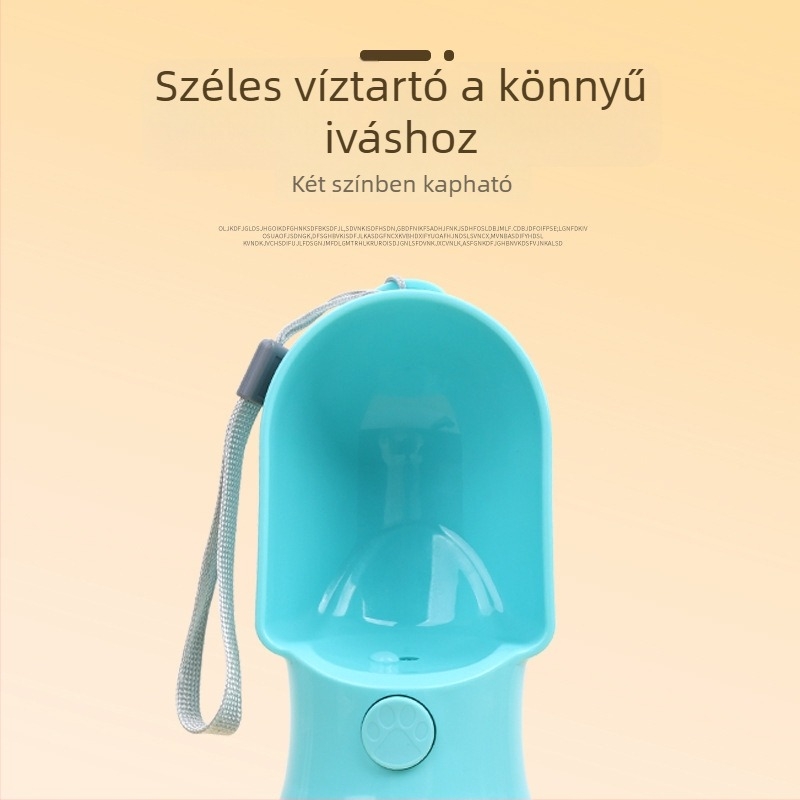 Kétfunkciós hordozható víz- és etetőtartály kutyáknak