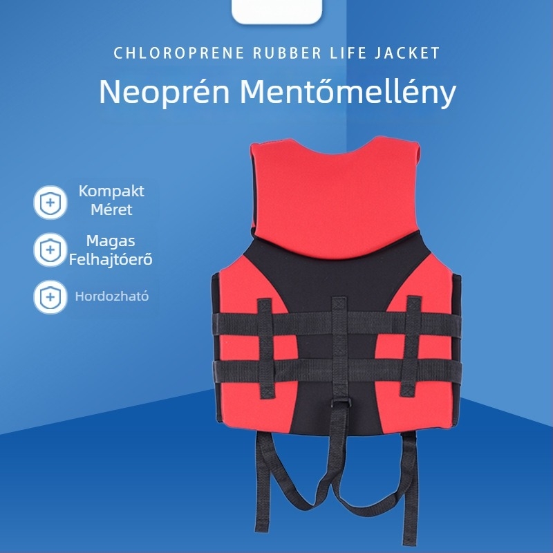 Neoprén mentőmellény felnőtteknek, nagy úszóerővel, tengeri horgászathoz, raftinghez és hajózásra