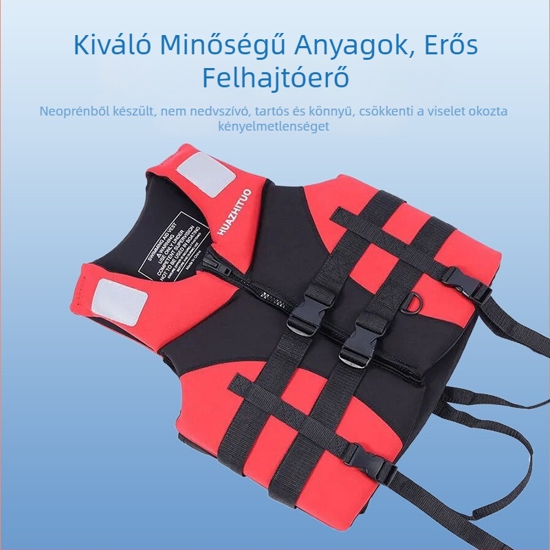 Neoprén mentőmellény felnőtteknek, nagy úszóerővel, tengeri horgászathoz, raftinghez és hajózásra