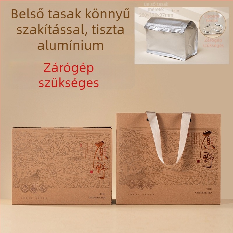 Szálas tea ajándékdoboz Shoumei, Gongmei, White Peony, Pu'er Raw Tea és White Tea – 500 g-os csomagolás