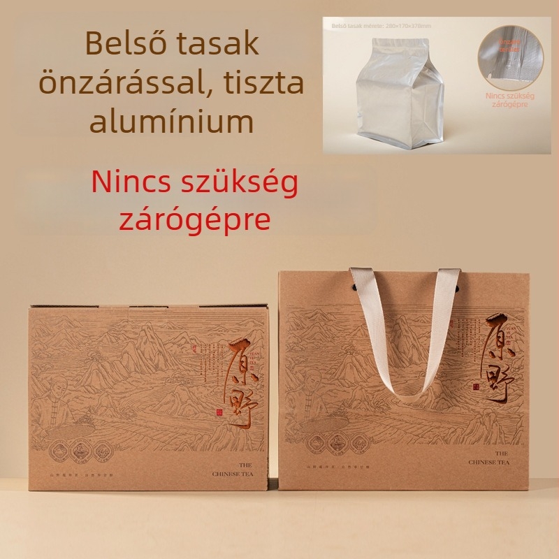 Szálas tea ajándékdoboz Shoumei, Gongmei, White Peony, Pu'er Raw Tea és White Tea – 500 g-os csomagolás
