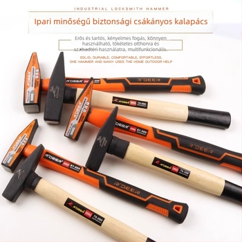 Szerelőkalapács készlet: kacsaorrú fejű kalapács, lemezkalapács, lapos fejű kalapács, villanyszerelő kalapács, mini kalapács, kézkalapács