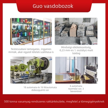 Matt tinplate tealevelek tároló doboz, téglalap alakú képeslap tároló és hajcsat szervező
