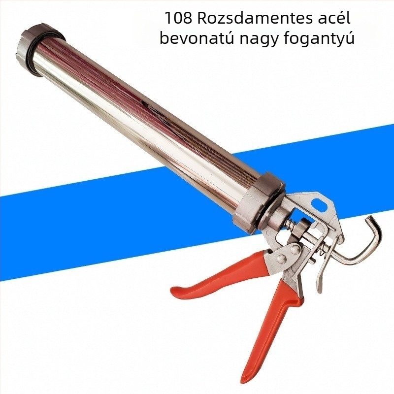 590 ml-es ragasztópisztoly szerkezeti ragasztókhoz, csepegésmentes, fém test