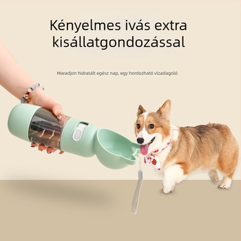 Hordozható kutyavíz-palack beépített ivócsészével kültéri használatra