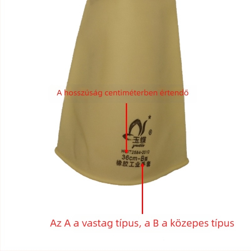 Jade Butterfly hosszított, vastag latex kesztyűk, sav- és lúgállóak, kémiailag ellenállóak, szennyeződés-mentes, pormentes, vízi és nehézipari használatra