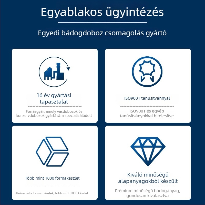 Négyzet alakú mágneses fémdoboz konyhai tároláshoz – cukorka, tea, szárított gyümölcsök