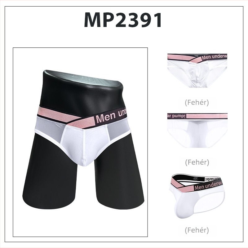 Férfi alsónemű Laser V derekú, gyorsan száradó, lélegző, MP2391, nylon